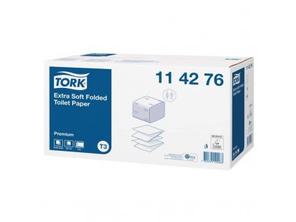 TORK 114276 – Folded extra jemný toaletní papír T3, 2vr., 30 x 252 ks - Karton