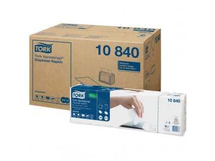TORK 10840 – Bílý ubrousek do zásobníku Xpressnap® N4, 1vr., 8 x 1125 ks - Karton
