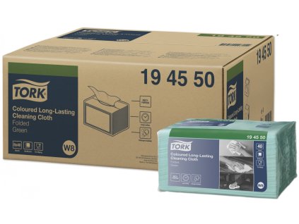 TORK 194550 – barevný program –  netkaná textilie W8, zelená, 8 x 40 ks - Karton