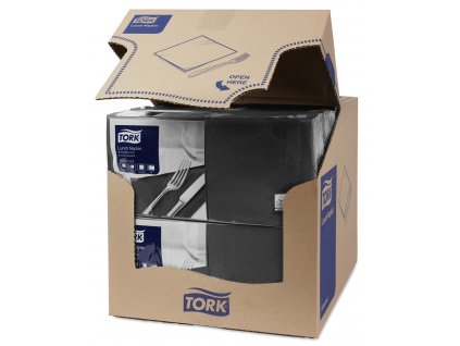 TORK 477148 – Černý ubrousek, 2 vr. – oběd, 10 x 200 ks  - Karton