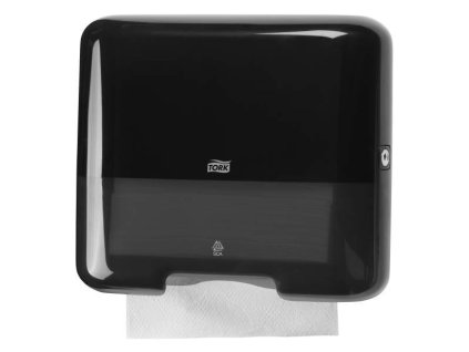 TORK 553108 – Singlefold MINI zásobník skládaných papírových ručníků V a C – černý; H3