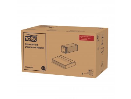 TORK 10935 – bílý Counterfold ubrousek do zásobníku N1, 1vr., 24 x 300 ks - Karton