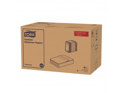 TORK 10933 – Bílý ubrousek do zásobníku Fastfold N2, 1vr. - Karton