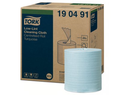 TORK 190491 – Low Lint průmyslová čisticí utěrka W10, netkaná text., 1vr., 60 m, 200útr. - karton