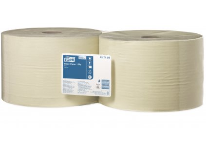 TORK 127103 – Basic papírová utěrka v roli W1, 1vr., 1190 m, 2 kusy - Karton