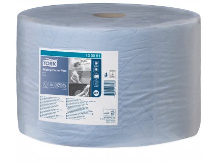 TORK 130051 – papírová utěrka PLUS W1, modrá, 2vr., 510 m, 1500útr.