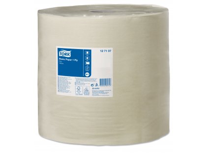 TORK 127107 – Basic papírová utěrka v roli W1, 1 rl., 1 vrst., žlutá, 1190 m x 33 cm