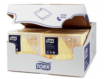 TORK 478712 – Linstyle® champagne ubrousky – večeře, netkané, 1 vr., 1/4 sklad, 12 x 50 ks - Karton