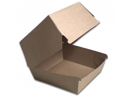 Box na hamburger kraft 11x11x9 s tukovou bariérou