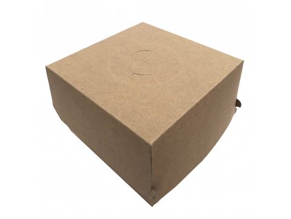 Box na hamburger IQ kraft 13,5x13,5x10 s tukovou bariérou