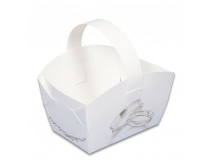 Odnosný košíček s potiskem -prstýnky