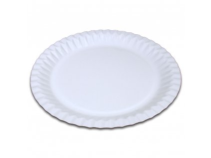 Papírový talíř CLASSIC bílý 18 cm 100ks