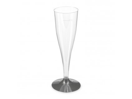 Pohárek krystal PS na sekt dvoudílný černá nožka Ø65mm 0,1L 20ks