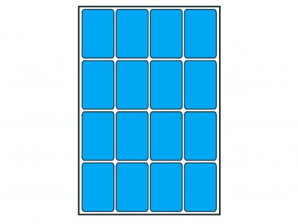 Print etikety barevné 22x33mm, 10 listů, A6, 16ks/list