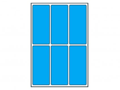 Print etikety barevné 31x69mm, 10 listů, A6, 6ks/list