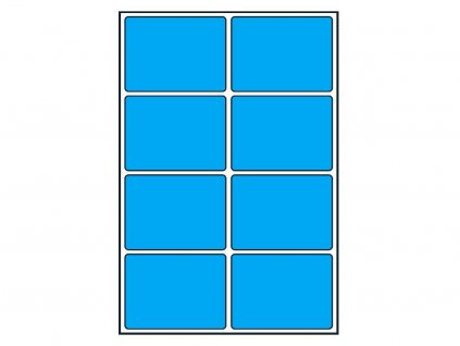 Print etikety barevné 48x69mm, 10 listů, A6, 8ks/list