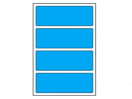 Print etikety barevné 99x33mm, 10 listů, A6, 4ks/list