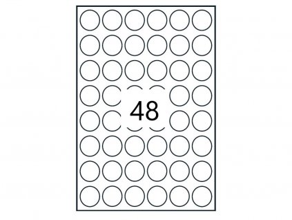 Print etikety kruh 15mm, 15 listů, A6