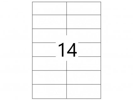 Samolepící etikety 105x42,3mm, 100 listů, A4