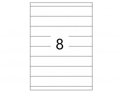 Samolepící etikety 210x34mm, 100 listů, A4