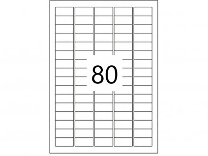 Samolepící etikety 35,6x16,9mm, 100 listů, A4
