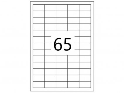 Samolepící etikety 38x21,2mm, 100 listů, A4