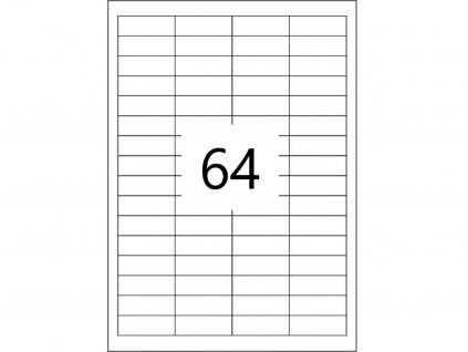 Samolepící etikety 48,5x16,9mm, 100 listů, A4