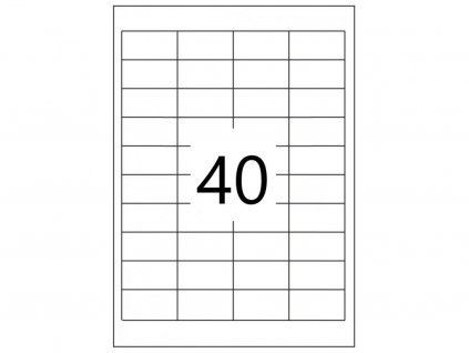 Samolepící etikety 48,5x25,4mm, 100 listů, A4