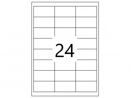 Samolepící etikety 66x33,8mm, 100 listů, A4