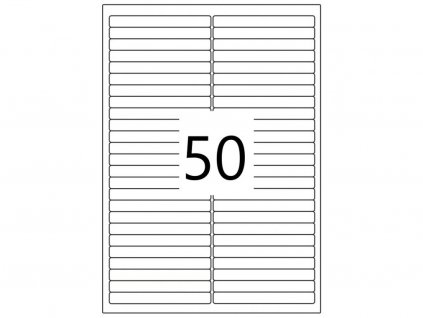 Samolepící etikety 97x11mm, 100 listů, A4