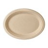 Talíř z cukrové třtiny oválný přírodní Pure 260/200/20mm 50ks