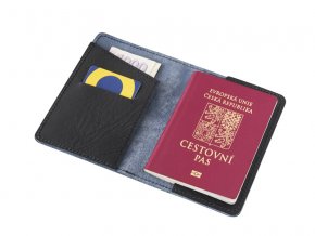 Kozene pouzdro na pas letenku kartu a bankovky D50 2