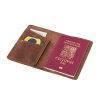 Kozene pouzdro na pas letenku kartu a bankovky D216 2