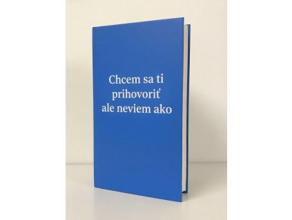 Blue cover White text