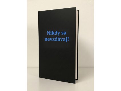 black cover blue text
