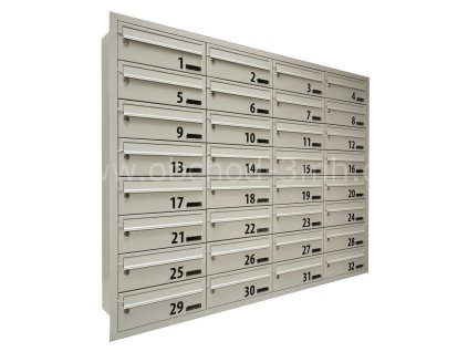 Poštovní schránka MB 01-370x150x260 v sestavě pro zazdění