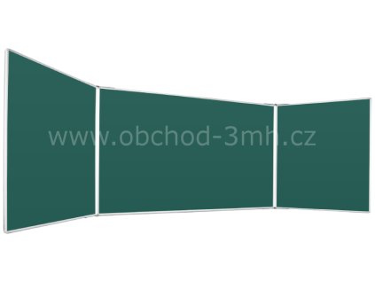 Školní tabule na křídy s otočným křídlem TRIPTYCH
