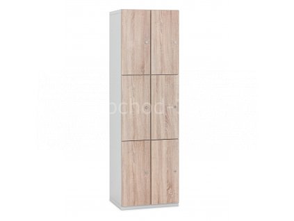 Šatní skříňka 6-boxová Modular 1970 x 600 x 500 mm - lamino/kov
