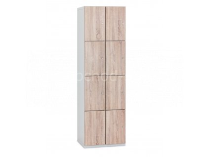 Šatní skříňka 8-boxová Modular 1970 x 600 x 500 mm - lamino/kov