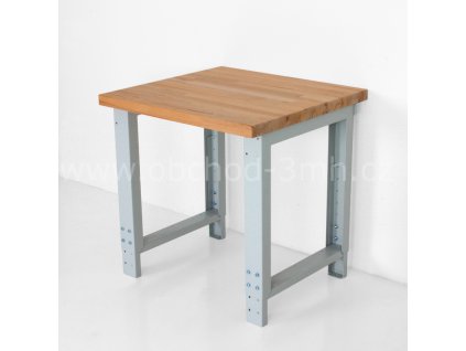 Dílenský stůl 750 x 655–1005 x 700 mm, kov a spárovka