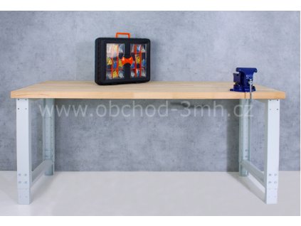 Dílenský stůl 1700 x 655–1005 x 700 mm, kov a spárovka