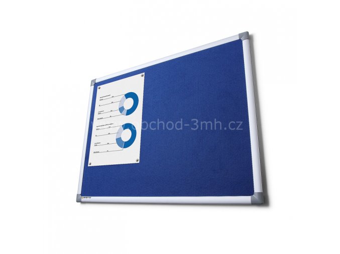Textilní tabule SCRITTO, modrá, 900x1200mm