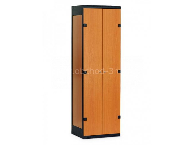 Šatní skříňka 2-dveřová, 1525 x 600 x 500 mm - lamino/kov