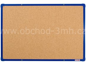 Korková tabule boardOK 60 x 90 cm, modrý rám U20