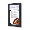 Venkovní menu vitrína 1xA4, v černé barvě RAL9005
