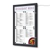 Menu vitrína 4xA4, LED,v černé barvě RAL9005