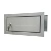 Poštovní schránka MD rovná k zazdění do sloupku BROUŠENÝ NEREZ se zvonkovým tlačítkem