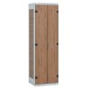 Šatní skříňka 2-dveřová, 1525 x 600 x 500 mm - lamino/kov
