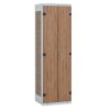 Šatní skříňka 2-dveřová, 1970 x 600 x 500 mm - lamino/kov