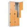 Šatní skříňka „Z“4-boxová, lamino/kov, 1970 x 800 x 500 mm - lamino/kov
